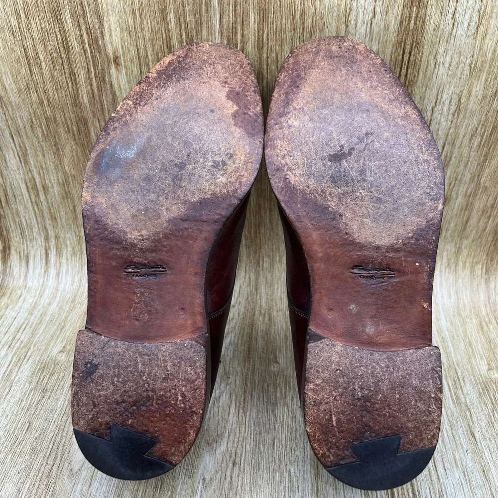 Santoni Goodyear Welted Split Toe Derby Men's Size 9 Brown Leather 11839-02